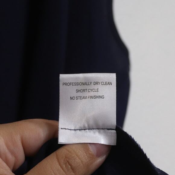 Olive & Oak Navy Sequin Blouse Sz M - Picture 7 of 11